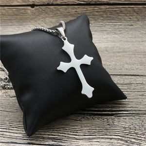 Stainless Steel <b>Cross</b> Pendant Necklace Unisex Fashion Jewelry Gift - Product Image 2