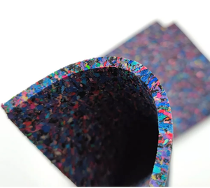 PUR-collé caoutchouc granulé acoustique isolation phonique absorbant les chocs polyuréthane collé <span class=keywords><strong>mousse</strong></span> rouleaux caoutchouc-liège tapis de découplage - Product Image 2