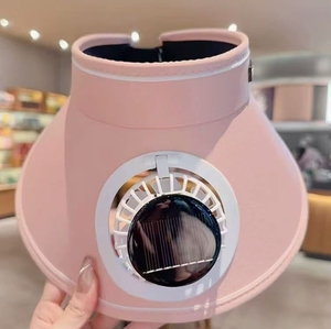Sombrero de Verano con Ventilador <span class=keywords><strong>Solar</strong></span> de PVC a Rayas para Bebés, Protección <span class=keywords><strong>Solar</strong></span>, Parte Superior Abierta, Autocargable, Protección UV, Sombrero para Viajes y Actividades al Aire Libre - Product Image 6