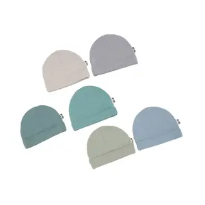 Unisex Winter Knitted Baby Hat for Newborns Infants Toddlers Bamboo Warm Bucket Hat Closure with Beanie Cap Bonnet Kids Bibs