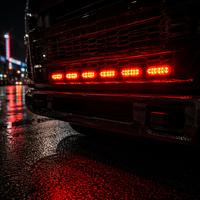 Projecteur de signalisation à LED IP6K9K 6 LED à montage en surface, 12V/24V DC, clignotant ambre avec mémoire pour camions lourds et remorques