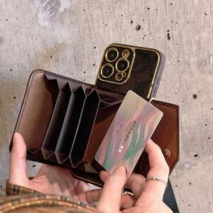 <span class=keywords><strong>Custodia</strong></span> di Lusso Firmata in <span class=keywords><strong>Pelle</strong></span> con Portacarte a Soffietto per <span class=keywords><strong>iPhone</strong></span> <span class=keywords><strong>12</strong></span> 13 14 15 16 17 <span class=keywords><strong>Pro</strong></span> Max, Accessori per Telefono Anti-caduta di Tendenza - Product Image 6