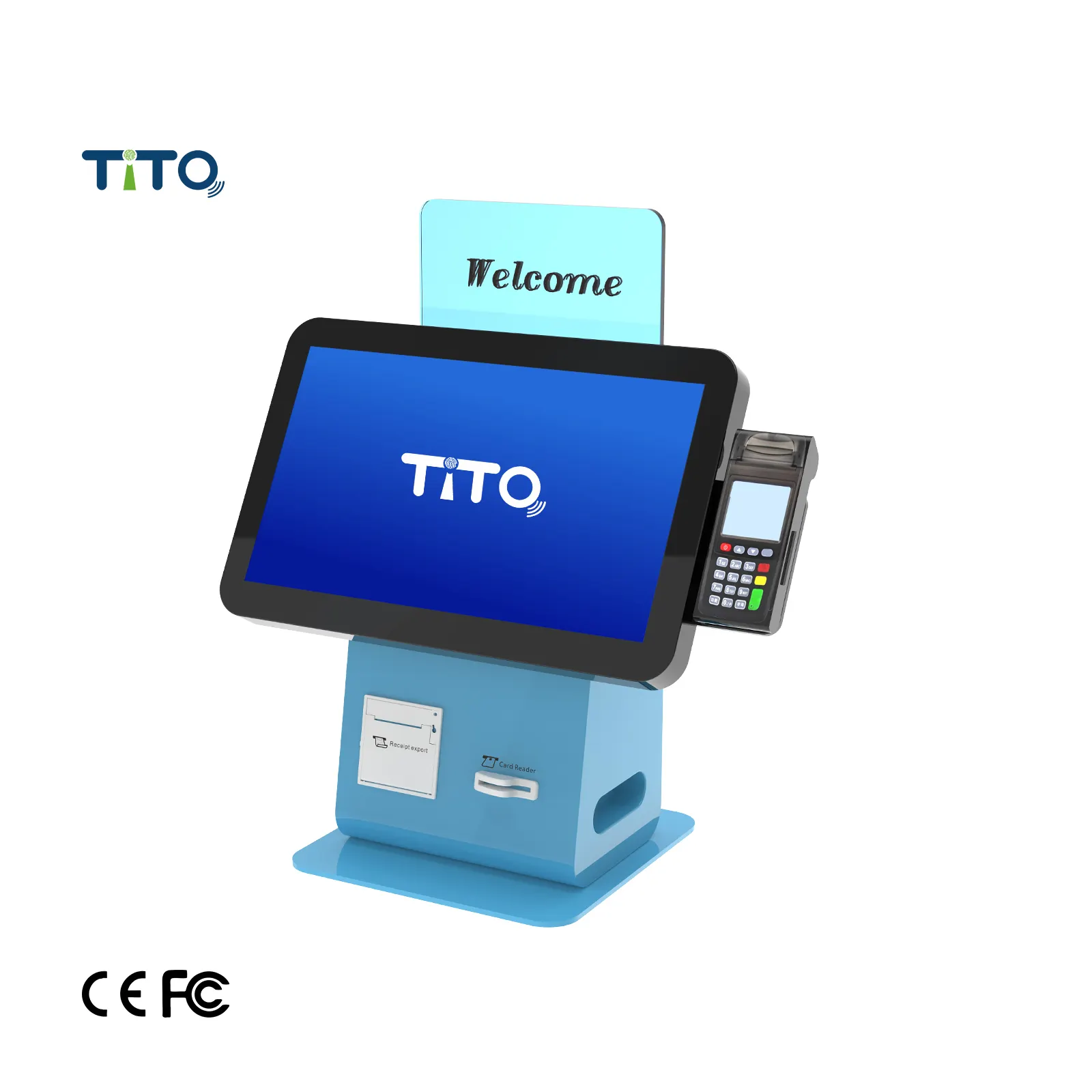Terminal de encomenda automática com dispositivo de posição para encomendar restaurante e sistema «