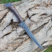 Couteaux à fileter japonais en acier damassé en poudre couteau à filet de cuisine de haute qualité avec manche en bois de Wengi naturel