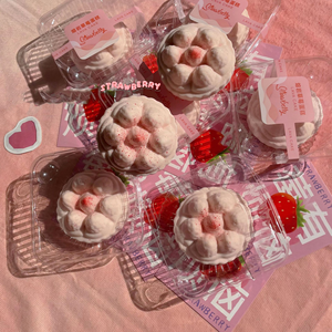 Slow Rising Squishy Strawberry Cake <b>Squeeze</b> Toy Super Soft Moist Simulation Fruit Cake Squishies - Product Image 1