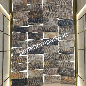 Escalas de mango de cuchillo de cuerno de oveja natural Técnica pulida con estilo de amor - Product Image 2