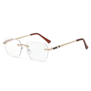 Rimless Progressive Multifocus Reading Glasses Photochromic Transition <strong>Sunglasses</strong> Sun <strong>Readers</strong> Blue Light Blocking Eyewear - Product Image 2