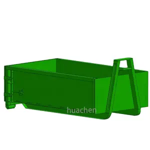 Huachen 6 Yard Crap Metal Bin Waste Management Front Load Dumpster Construction Trailer Dumpster Skip Bins