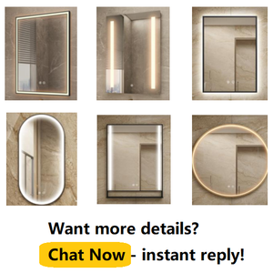 Espejos de Belleza Inteligentes con Luz CCT Regulable Modernos y Personalizados con Diseño Gráfico para Uso en Hoteles, Apartamentos y Villas - Product Image 6