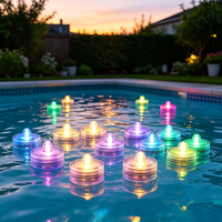 Bougie LED étanche à effet flamme, changeant de couleur, pour aquarium, décoration de la maison, Diwali, mariages, décorations de Noël et de fêtes