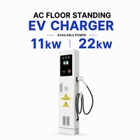 Cargador de CA para vehículos eléctricos de pie OEM ODM de 11kW 22kW con logotipo, software y carcasa personalizados