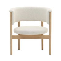 Nouvelle chaise de loisirs en bois massif de hêtre de style chinois avec accoudoirs, tabouret rond moderne pour la maison, l'hôtel, le restaurant, non pliable