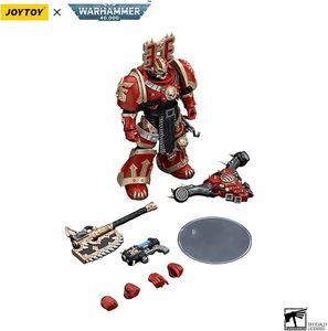 JOYTOY <span class=keywords><strong>Warhammer</strong></span> <span class=keywords><strong>40K</strong></span> World Eaters Khorne Berzerker Figurine d'action à l'échelle 1/18 (4,96 pouces) Modèle de collection Mecha - Product Image 5
