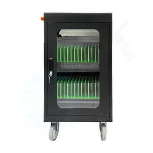 Customized Portable Charging Cabinet Cart Lockable Charge Cabinet Shelf For Tablets Mobile Phone Laptop