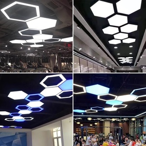 Luz Led para Garaje, Iluminación Hexagonal para Garaje, Túnel de Inspección de Pintura de Coche, Autodetalle, Luz Led Hexagonal para Techo - Product Image 4