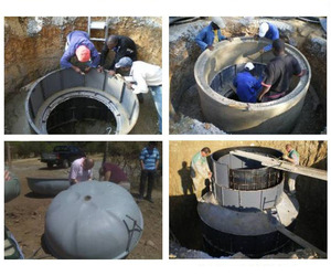 Hiệu Suất Cao Nhà Máy Khí Sinh Học 10m3 Khuôn Bê Tông Bio Digester Tank Để Bán - Product Image 3