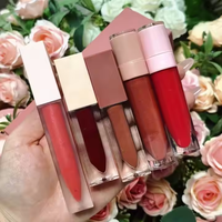 Kit de lèvres mat vegan waterproof avec rouge à lèvres liquide hydratant haute pigmentation et crayon à lèvres rétractable