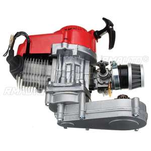 2 Stroke Pull Start <b>Engine</b> Motor 25H Sprocket with Transmission Air Filter for 49CC Mini Pocket Pit Quad Dirt <b>Bike</b> ATV 4 Wheel - Product Image 3
