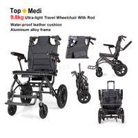 Fauteuil roulant manuel portable pour compagnies aériennes-Design léger, haute capacité 120kg, offres B2B