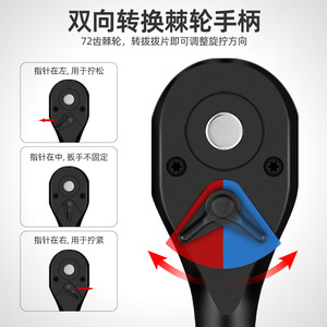 Jeu de douilles métriques et impériales Zhongfei de 50 pièces, 3/8 pouces, qualité industrielle, acier au chrome-vanadium, kit d'outils de réparation automobile - Product Image 2