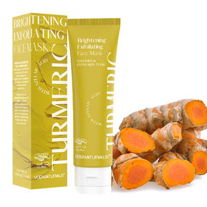 Mascarilla Facial de Arcilla con Vitamina C y Cúrcuma de Marca Privada, Mascarilla Exfoliante Iluminadora para Blanquear la Piel, Unificar el Tono y Dar Luminosidad - Product Image 1