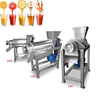100-3000 Kg/u Sap Extractor Pulper Machine Commerciële Wortel Mango Perzik Fruit Groenten Juicer Persmachine