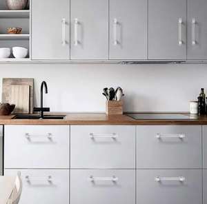 96mm 182mm 160mm carré armoire tiroir acrylique poignée tirer cuisine placard grande décoration armoire poignées Transparent - Product Image 3