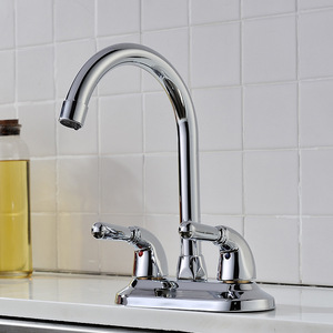 Robinet de lavabo moderne en laiton chaud et froid à <span class=keywords><strong>deux</strong></span> poignées Rotation à 360 ° Lavabo de salle de bain en cuivre et en céramique Vente en gros - Product Image 3