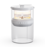 Humidificateur à vapeur de grande capacité 4L avec commande tactile LED pour la maison, la chambre à coucher, le bureau, l'humidification de l'air