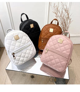 Vendita calda personalizzabile <span class=keywords><strong>Mini</strong></span> zaino da donna nuova moda piccola borsa da viaggio a rombo in pelle di poliestere per la scuola all'aperto - Product Image 4