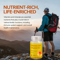 Vitamine D3 K2 10000 UI par Portion Gélules Molles Soutien Osseux Soutien Immunitaire Soutien Calcium Fabricant OEM de Suppléments pour la Santé Osseuse
