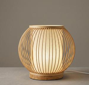 <b>Bamboo</b> <b>Table</b> <b>Lamp</b> Zen Bedside Ambient Lighting Natural Woven Decor Home <b>Lamp</b> OEM Supplier Vietnam Factory - Product Image 2