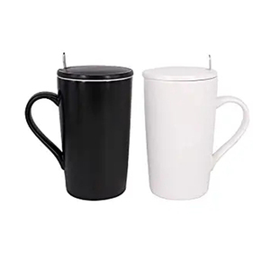 Taza de Cerámica Blanca Barata con Forma Personalizada para Agua, Café, Té y Bebidas - Product Image 3