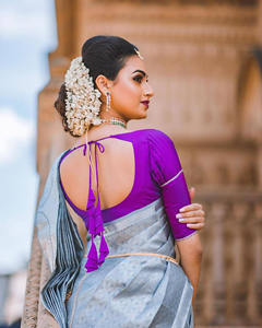 Indien Banarasi doux soie Saree Zari tissage belle tenue traditionnelle Blouse pièces prix de gros pour indien pakistanais - Product Image 2