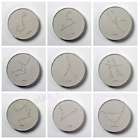 Sous-verres ronds en ciment, sous-verres en béton, tapis et coussinets élégants pour la décoration de votre maison