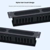 Armoire de gestion de câbles murale en métal 1U 19 pouces 24 ports 48 fentes avec connecteurs Ethernet RJ45 et brosse ignifuge