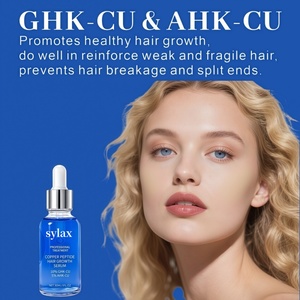 Suero para el Crecimiento del Cabello con Logotipo Personalizado, Orgánico, Previene la Caída del Cabello, 5% Ahk-Cu, Péptido de Cobre Ghk-cu, Biotina, Sylax 30 ml - Product Image 4