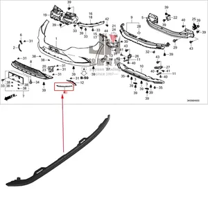 Oem 71109-3K0-H00 71104-3K0-H00 오른쪽 왼쪽 자동차 앞 범퍼 몰딩 트림 혼다 Integra FE3 2021 2022 2023