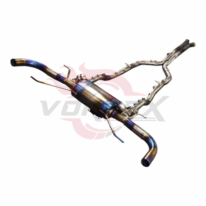 Sistema de Escape Catback Vortex Titanium Valvetronic para Aston Martin Rapide 6.0L V12, Silenciador de Carreras con Corte en Forma de Pie Azul Quemado - Product Image 5
