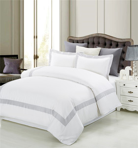 Sang Trọng 100% Cotton Giường Đặt Thiết Kế Hiện Đại Duvet Bìa Màu Sắc Rắn Bộ Đồ Giường Sang Trọng Cho Nhà & Khách Sạn Dệt Kỹ Thuật - Product Image 3