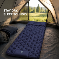 Matelas de camping gonflable portable ultra-léger multi-tailles en nylon 40D TPU avec pompe à pied manuelle pour usage individuel/double/large