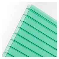 Sağlam plastik 4MM çok duvarlı polikarbonat levha yapılar için çatı kaplamaları seralar çatı pencereleri