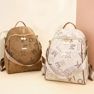 Mochila Cruzada de Moda para Mujer, Estilo PU con Letras y Cierre de Cremallera - Product Image 1