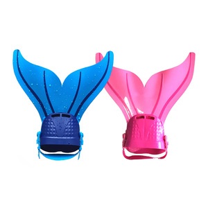 Ailerons de natation pour sports nautiques, plongée, snorkeling, ailerons de sirène et monofin en silicone pour enfants - Product Image 1