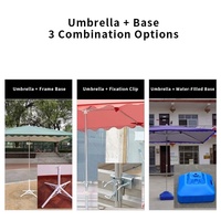 Parasol manuel inversé pour patio 2x2m, parasol géant résistant aux UV, toutes saisons, pour jardin, cadeaux d'affaires, couleur personnalisée