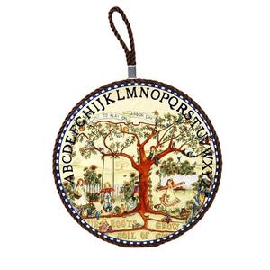 Set de dessous-de-plat et dessous-de-casserole ronds en céramique, style rétro européen, antidérapants, motif floral, isolants thermiquement, pour la décoration intérieure - Product Image 3