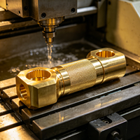 Accouplement cannelé antidérapant en acier inoxydable/laiton usiné CNC, fixation filetée, pièces d'équipement aérospatial de précision