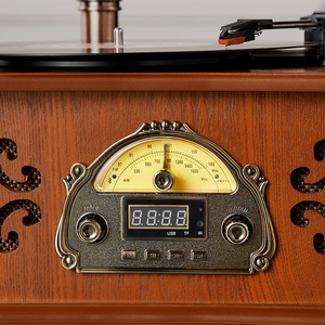 Cổ Điển Gỗ Ghi Máy Nghe Nhạc 1970S Tốt Nhất Bàn Quay <span class=keywords><strong>Bluetooth</strong></span> Loa Đầu Ra Ghi Máy Nghe Nhạc Cho Âm Nhạc Cổ Điển Với FM Đài Phát Thanh TF Thẻ - Product Image 5