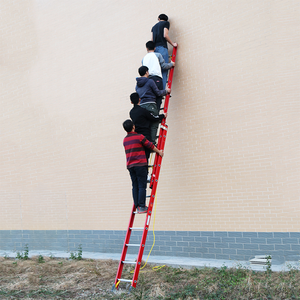 บันไดไฟเบอร์กลาส FRP แบบยืดหดได้ คุณภาพสูง ระดับมืออาชีพ ความสูง 8.4 เมตร 2*14 ขั้น ดีไซน์ทันสมัย จัดส่งตรงจากโรงงานในจีน สำหรับใช้ในบ้าน - Product Image 3