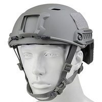 Casque BJ rapide Casque de bosse tactique en plastique ABS avec mentonnière réglable adapté, casque de protection durable Sécurité sportive